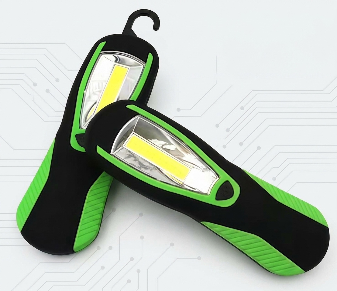 HB-321 AA Battery Powered IP65 Waterproof ABS Magnetic COB LED Portable Bright Work Light for Workshop Repair