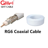 Cable Coaxial de TV de Alta Calidad para Interiores RG6 RG11 RG59 con Alimentación CCS de Cobre 100M/305M para Cámara CCTV