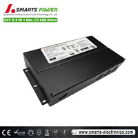 UL cUL 5 en 1 variable réglable tension constante 12v 24v pilote led haute puissance 300w alimentation à découpage 277Vac