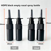 Emballage de bouteille médicale en gros 5ml 10ml HDPE blanc noir bouteilles de pulvérisation nasale en plastique vides pour vaporisateur nasal