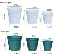 Pot à fleurs d'orchidée en plastique hydroponique transparent à double couche