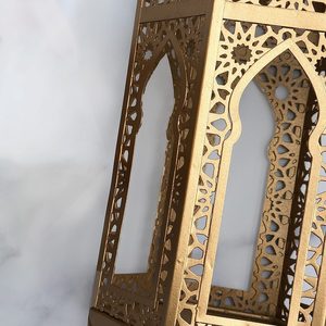 Tempat lilin lentera gantung besar Boho orientalis Timur Tengah Maroko - Product Image 4