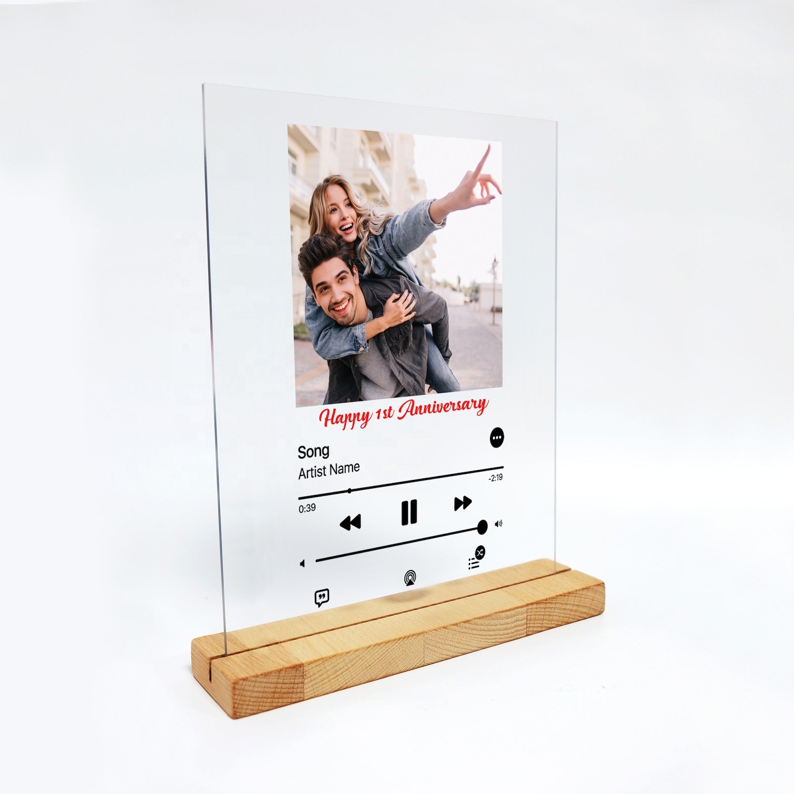 УФ-печать акриловая музыкальная вывеска пользовательские акриловые художественные принты фото Подарок на годовщину акриловая музыкальная доска spotify