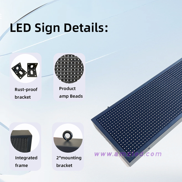 Various Sizes Outdoor Full Color Programmable LED Display Screen Moving Scrolling Message for Self-Service Business Display