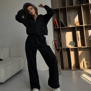 Tute da Jogging all'Ingrosso <span class=keywords><strong>3XL</strong></span> Abbigliamento Sportivo da Donna Completi Sportivi da Donna Set 2 Pezzi <span class=keywords><strong>Pantaloni</strong></span> della <span class=keywords><strong>Tuta</strong></span> e Felpa con Cappuccio da Donna - Product Image 3