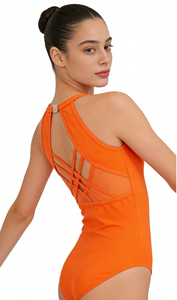 Блестящий гимнастический купальник с вырезами на спине, цвет королевский синий, с отделкой из стразов - Product Image 6