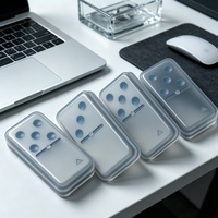 Ensemble de dominos en résine New Dee Double Six, tuiles de dominos rayées noir et blanc, jeu de société de table, cadeaux pour enfants, adultes et familles
