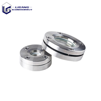 Vitre de niveau circulaire à bride de 10 mm en acier inoxydable sanitaire de qualité alimentaire 304 316 pour porte de réservoir à bride wafer