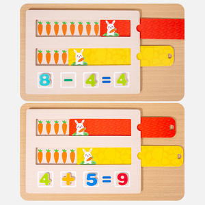 Éducation précoce des enfants en bois Addition et soustraction numériques Mathématiques de correspondance cognitive Jouets d'apprentissage des couleurs - Product Image 2