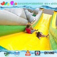 Chine pas cher prix jungle animal monde toboggan gonflable double voie glisser toboggans secs à vendre