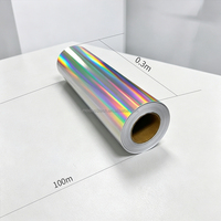 Rollo de Vinilo DTF MODAO 3T Plateado, Resistente a los Rayos UV y al Agua, con Acabado Holográfico Brillante para Plotter de Corte