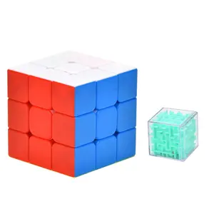 3*3*3 3D 매직 큐브 미로 세트 지능형 개발 스트레스 완화 어린이와 성인을위한 교육 상호 작용 게임 장난감