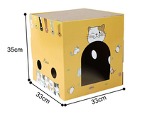 Maison pour chat en carton ondulé écologique en vrac - Affichage empilable pour la vitrine de magasin d'animaux