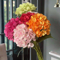 Bunga Hydrangea buatan bunga Hydrangeas sutra untuk tengah meja bunga dekorasi