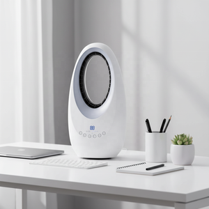 Wholesale Factory <strong>Price</strong> 18 Inch Bladeless <strong>Fan</strong> with 7-Color LED Light 3 Speeds 7.5H Timer 2.3M Long Power Cord Type C Europlug - Product Image 2