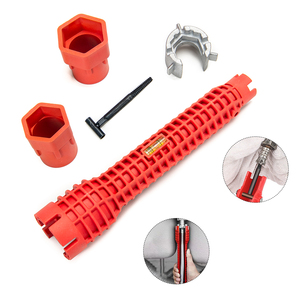 8-in-1 Multifunctional with <strong>Nut</strong> Remover Screw <strong>Extractor</strong> and Bubble for Faucet Installation Sink Wrench - Product Image 1