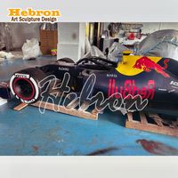 Escultura de Coche de Fórmula 1 Personalizada de Gran Tamaño, Modelo de Coche de Fibra de Vidrio a Tamaño Real, Estatua de Coche de Carreras de Simulación, Colección de Arte Pop