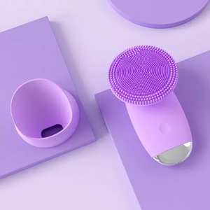 Brosse de massage vibrante rechargeable mini pour le soin de la peau, nettoyage en profondeur du visage, brosse exfoliante en silicone - Product Image 5