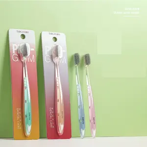 Großhandel OEM individuelle weiche Bürsten Zambürste für Erwachsene manuelle Zahnbürste für Erwachsene