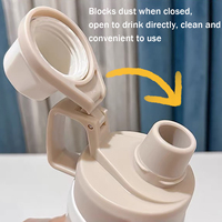 Bouteille d'eau isotherme en acier inoxydable sans BPA avec poignée de transport pour le camping en plein air et la salle de sport