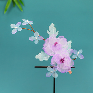 Nuevo Accesorio para el Cabello 2025, Hecho a Mano, con Flor Púrpura Etérea, para Cheongsam y Hanfu (Ropa Tradicional China) - Product Image 2