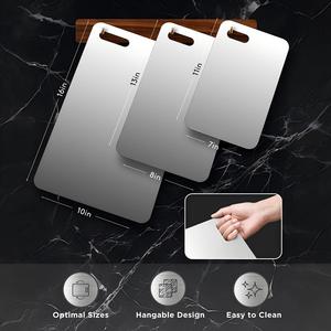 Pure Titanium Cutting Board 16x10in 13x8in 11x7in Hangable Design For Kitchen Use - Product Image 1