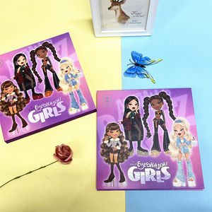 Patrón de chica de dibujos animados 81 colores nacarado mate brillo resaltar rubor multicolor paleta de sombras de ojos paleta de maquillaje sombra de ojos - Product Image 2