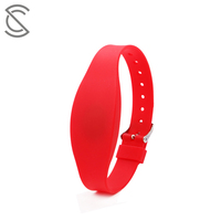 Pulsera de Silicona RFID HF de 13.56MHz, Resistente al Agua y a la Intemperie, con Impresión/Grabado/Relieve Personalizado, de Alta Calidad para Eventos Religiosos