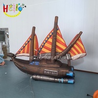 Galleon gonflable géant de style steampunk pour la décoration de scène de parc à thème