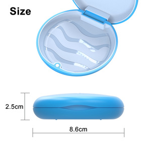 Custom round invisible braces storage <b>box</b>, orthodontic appliance storage <b>box</b>, portable <b>denture</b> storage <b>box</b> for the elderly - Product Image 1
