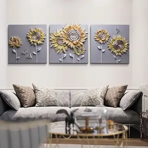 Bloem Olie Wall Art 100% Handmade Olieverf 3D Home Decoratie Door Olieverf Voor Uw Huis
