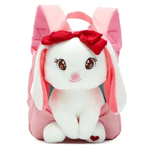 2023 hot selling cute girls Plush Unicorn Backpack 3D cartoon Animals Kindergarten Kids School Bags