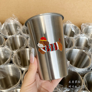 Vaso de acero inoxidable Xinrong de 500 ml con tapa y pajita, taza de café portátil para viaje, taza unisex para beber. - Product Image 2