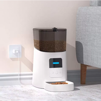 Mangeoire automatique pour animaux de 6 L, commande via application Wi‑Fi, double alimentation, distributeur intelligent de nourriture pour chiens et chats