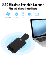 Escáner 2D Bluetooth Portátil JR-101DC con Diseño de Clip Trasero, Lector de Códigos QR Inalámbrico con Imagen CMOS para Celulares y Puntos de Venta Móviles