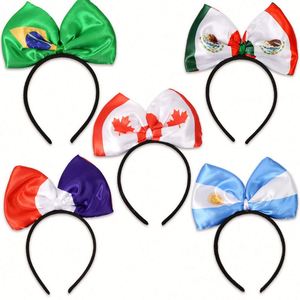 Diadema Personalizada con Bandera Patriótica de EE. UU., Canadá y México, Lazo para el Cabello con Temática de México para Fanáticos del Deporte y Animadoras, Accesorios Personalizados para Equipos - Product Image 2