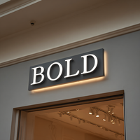 Enseignes commerciales LED personnalisées Kelly, signalétique lumineuse en acrylique rétroéclairée, logo mural 3D extérieur pour restaurant, lettres lumineuses en relief