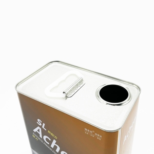 Boîte en fer blanc personnalisée avec logo, 4L, carrée/rectangulaire, pour huile moteur, avec impression offset et bouchon en plastique - Product Image 6