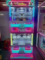 Machine de jeu à monnayeur pour enfants, à quatre joueurs, double niveau, avec pinces, pour centres commerciaux