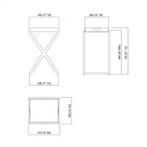 Agape X tavolo alto con vassoio mobili da bagno - Product Image 2