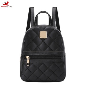 Hot Sale Women's Mini <b>Backpack</b> New Fashion Small Travel Bag Rhombus Texture Leather Polyester for Outdoor RTS Bulk Mixed Order - Product Image 1