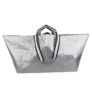 Sac fourre-tout tissé en polypropylène réutilisable à prix abordable personnalisé sacs de rangement en tissu pour voyager ou déménager - Product Image 5