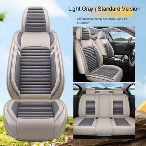 Universal Linen Black Gray Car Seat Cover <b>Waterproof</b> Breathable Non-slip Car Seat Cover Full <b>Set</b> - Product Image 3