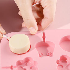 Cetakan silikon lolipop kartun <span class=keywords><strong>Promo</strong></span> grosir cetakan memanggang tanpa bau buatan rumah DIY untuk peralatan memanggang mandi bayi Natal - Product Image 3