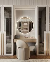 Armoire Walk-In Moderne de Luxe Personnalisée avec Cadre en Aluminium Porte en Verre Meuble de Chambre à Coucher