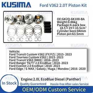 Kit de pistons moteur 84 mm avec segments pour <span class=keywords><strong>Ford</strong></span> Transit V362 2.0T Diesel GK2Q-6K100-BA – Direct Usine – Standard et Surdimensionné 0,50 mm - Product Image 2