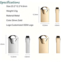 Unidad Flash USB en Oferta, Mini Pendrive Metálico de Alta Calidad, 4GB 8GB 16GB 32GB 64GB USB 2.0, Memoria USB
