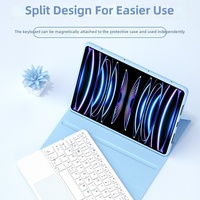 Étui pour tablette avec clavier tactile et souris sans fil, support pour stylet intégré, coque de protection pour iPad 11e génération A16