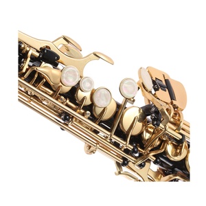 Sassofono <span class=keywords><strong>Soprano</strong></span> OEM SEASOUND JYSS101DBNL con Corpo in Ottone, Tasti Laccati in Nichel Nero, Tonalità BB, Pieghevole e Regolabile - Product Image 3