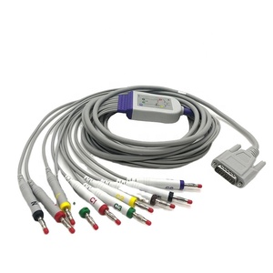 Cable ECG/EKG de 10 derivaciones <span class=keywords><strong>Nihon</strong></span> <span class=keywords><strong>Kohden</strong></span> 9130, consumibles médicos compatibles con el BSM-2301K - Product Image 1